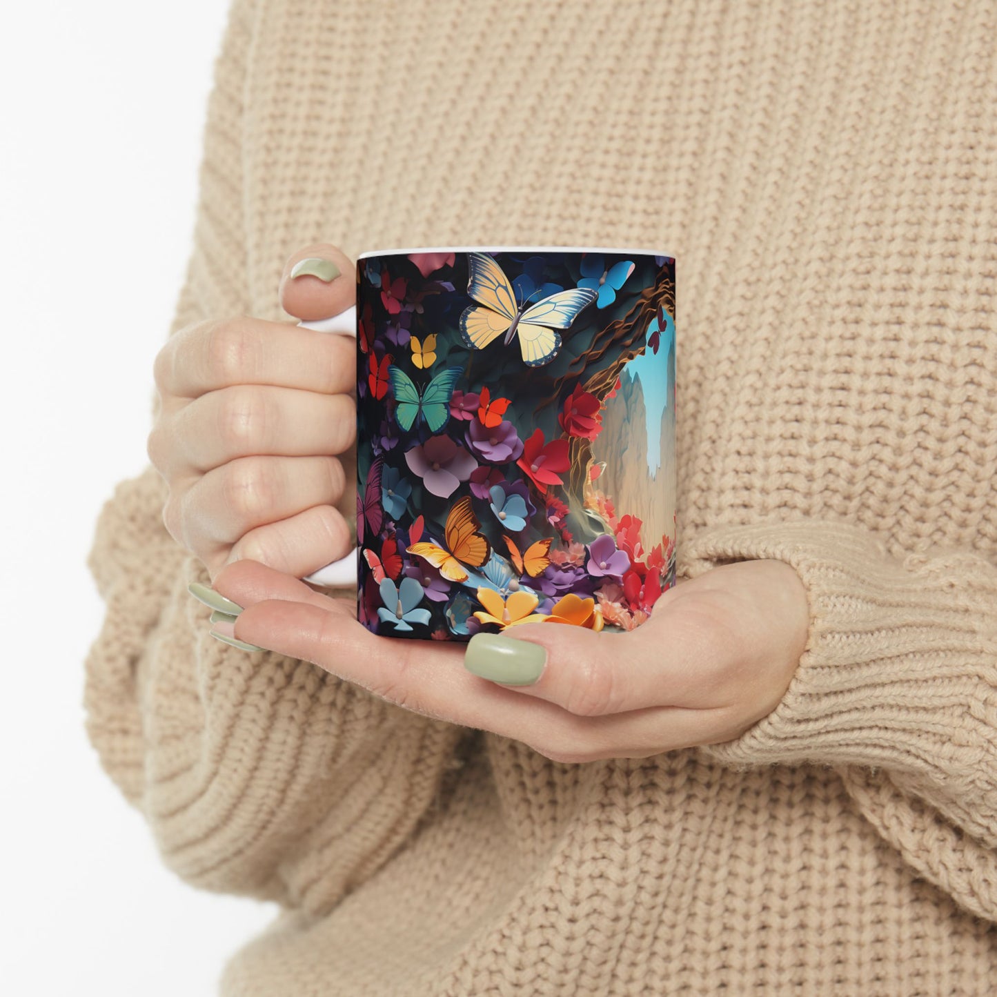 Artistic Mug - Colorful Butterflies 2