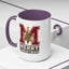 Christmas Mug - Merry Christmas White Green & Red College Text