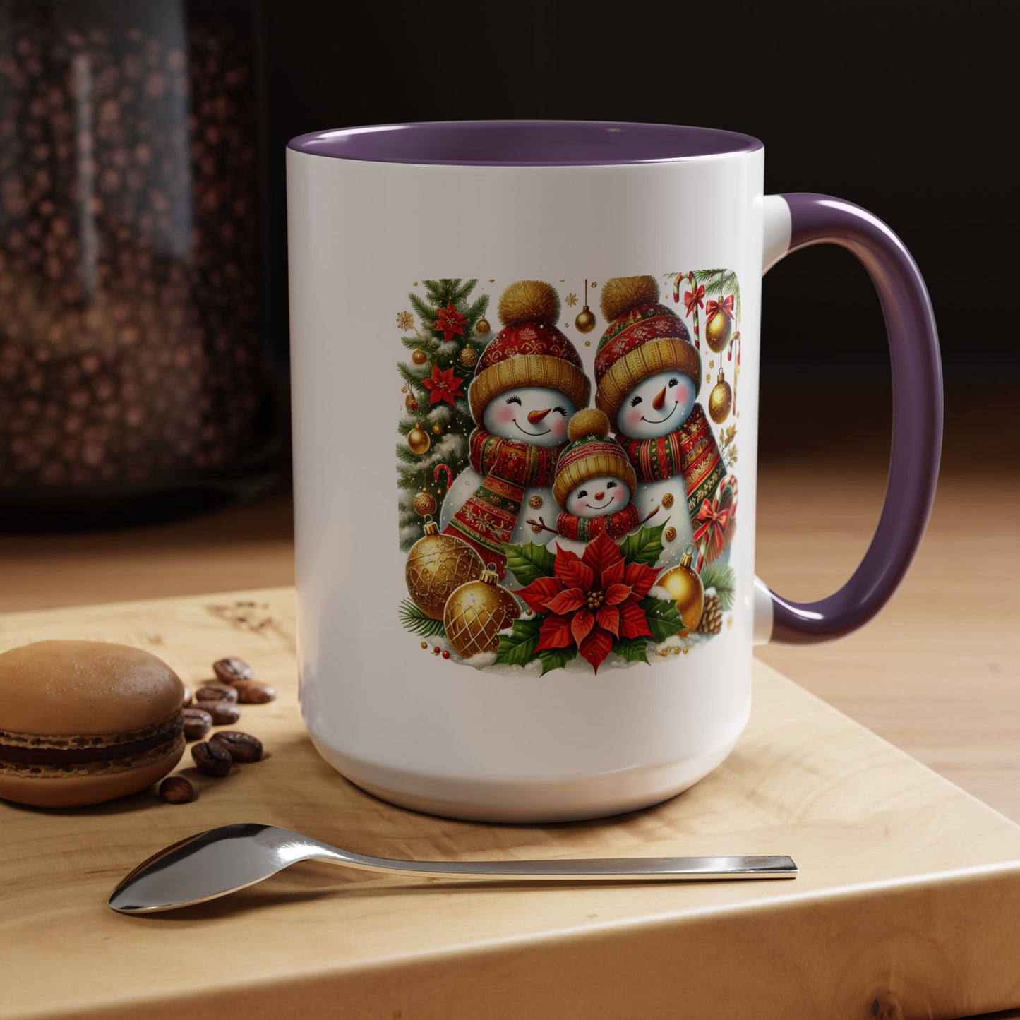 Christmas Mug - Gold Snowman Family 2