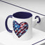 4th of July Mug - USA Sparkle Heart