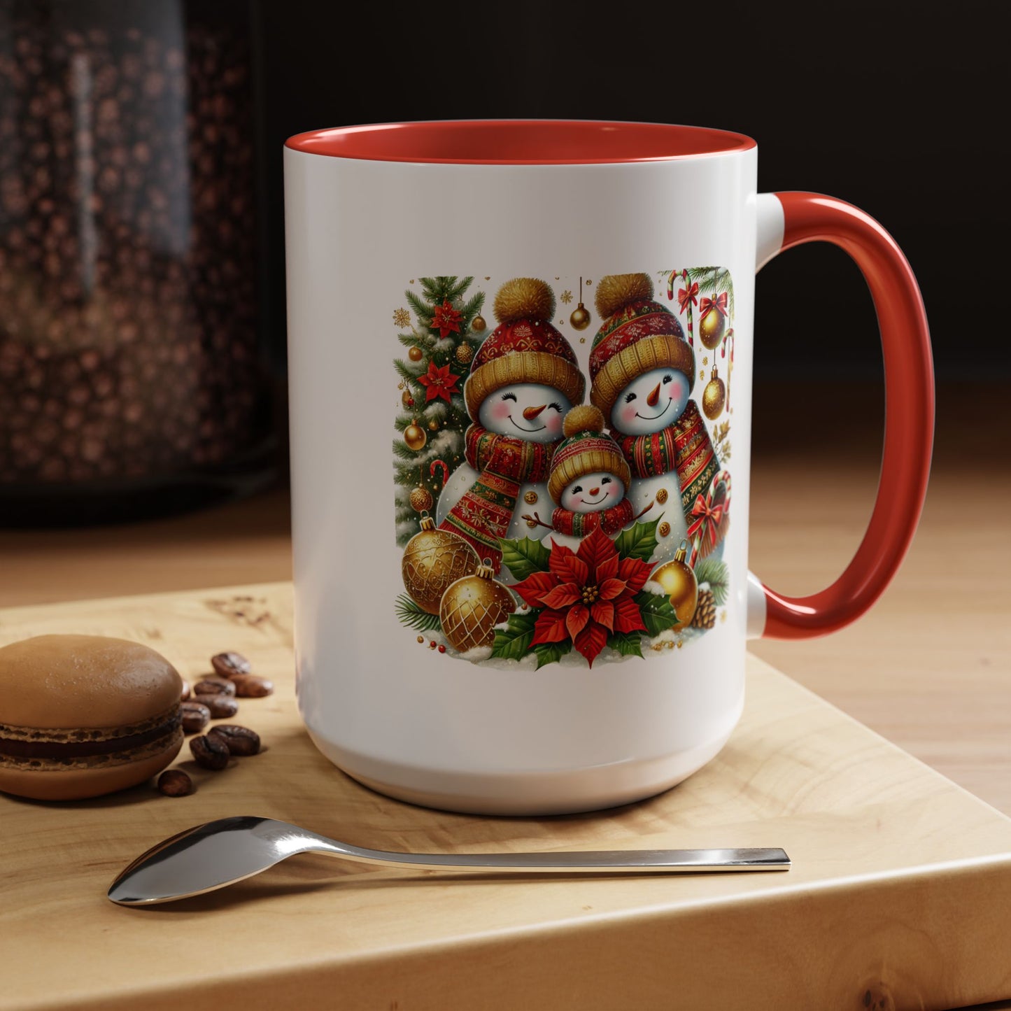 Christmas Mug - Gold Snowman Family 2