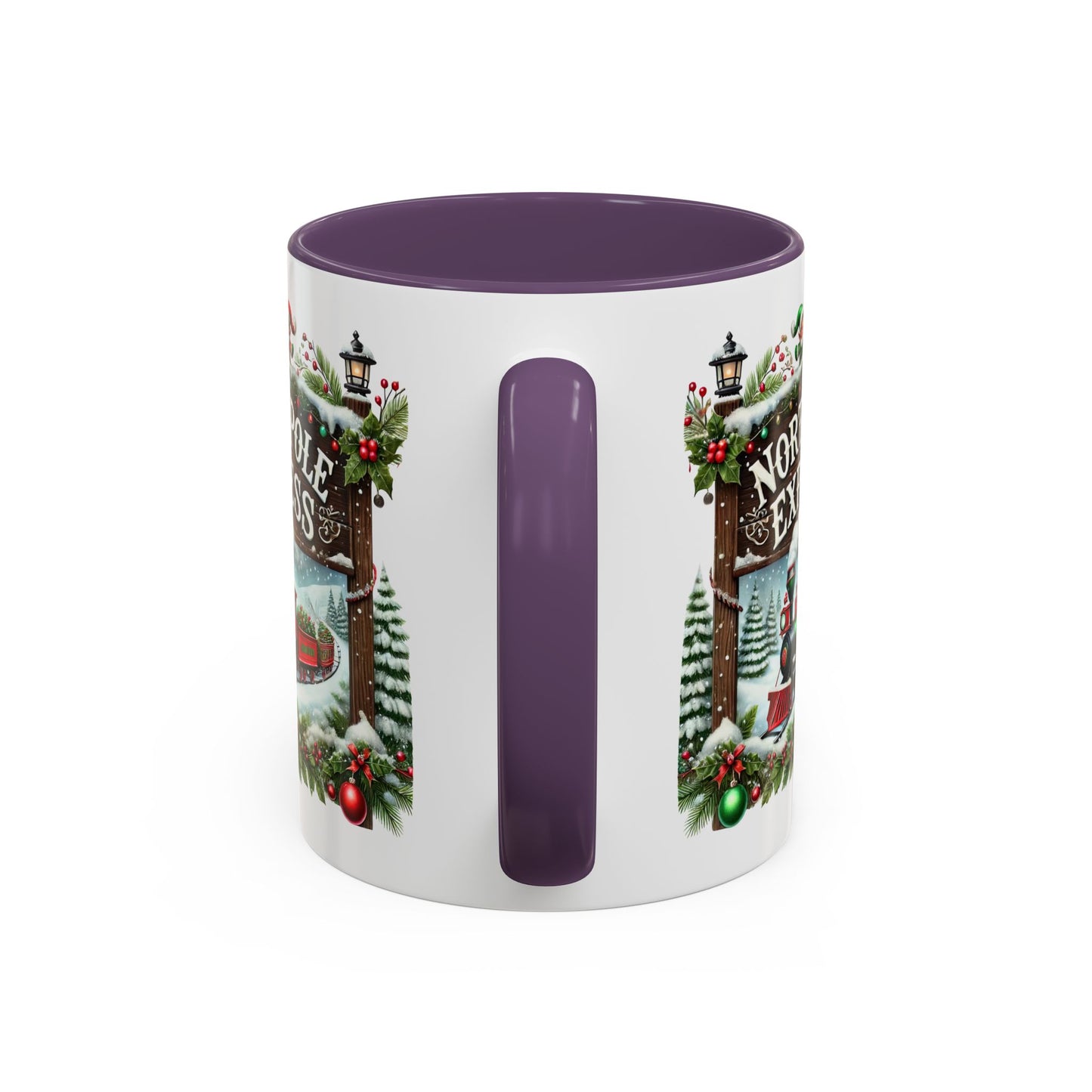 Christmas Mug - North Pole Express Steam Locomotive Decorations