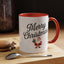 Christmas Mug - Merry Christmas Black Text Santa Present