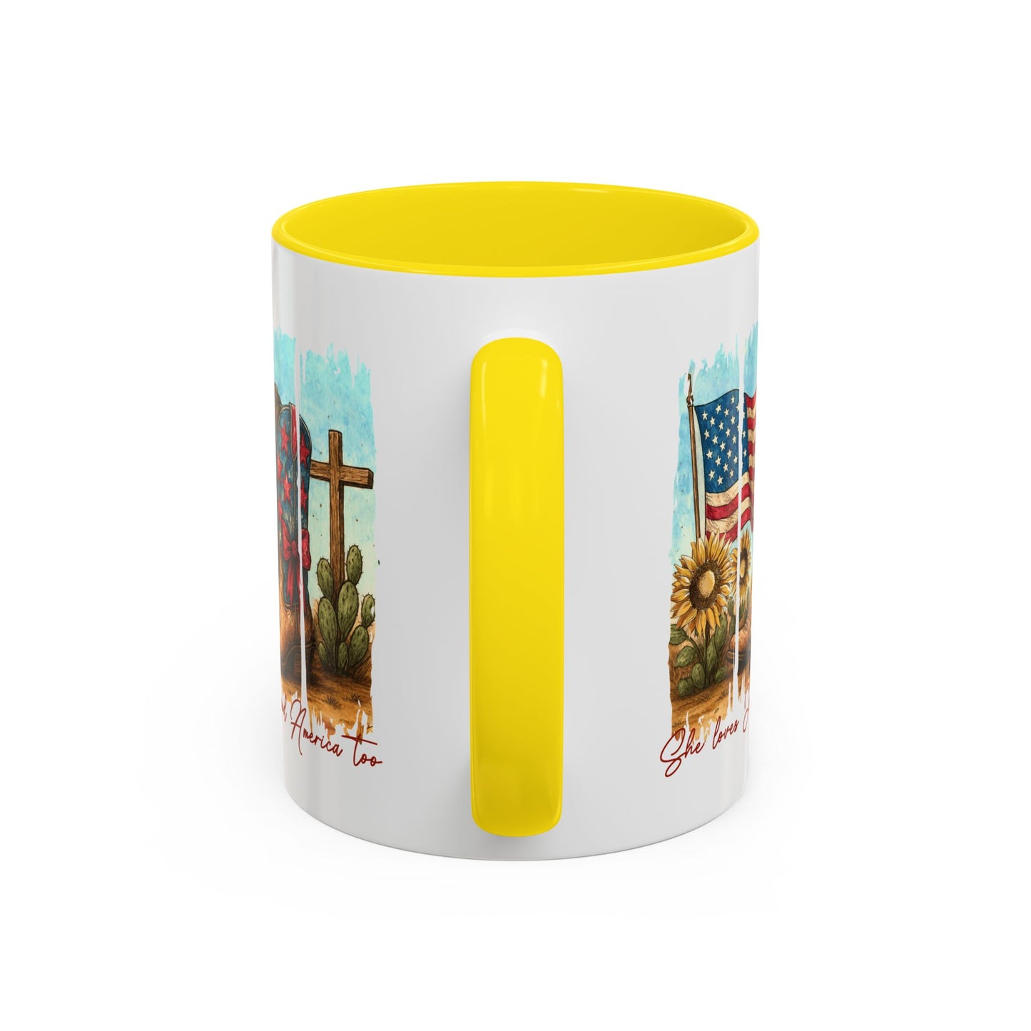 4th of July Mug - She Loves Jesus & America Too Boots
