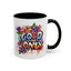Wellness Mug - Good Vibes Only Graffiti Flowers