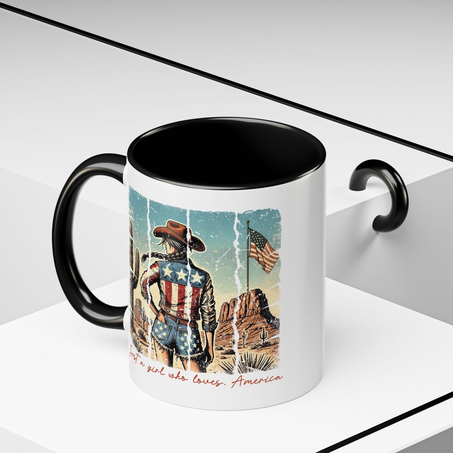 4th of July Mug - Just a Girl Who Loves America