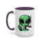 Adult Mug - Green Alien Fuck You Human