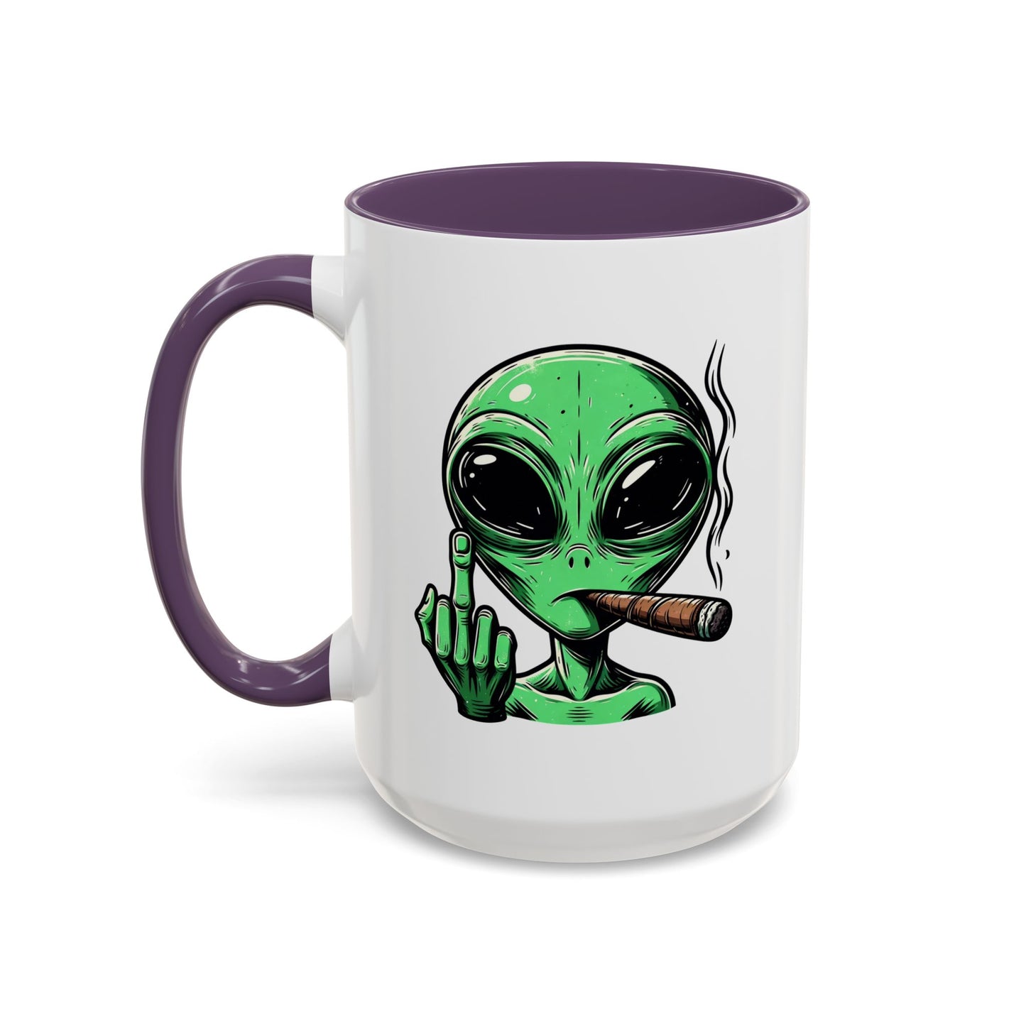 Adult Mug - Green Alien Fuck You Human