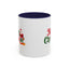 Christmas Mug - Merry Christmas Green & Red Text Santa Presents