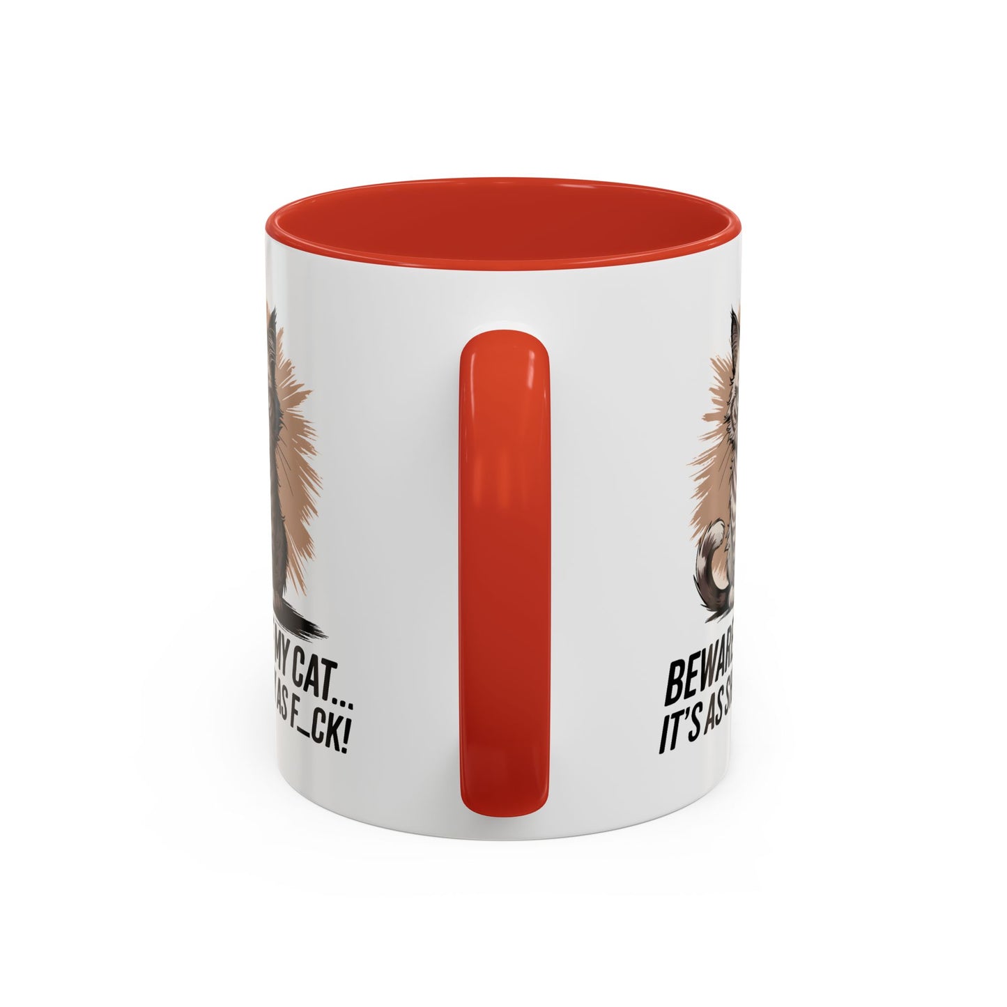 Humor Mug - Beware of My Cat