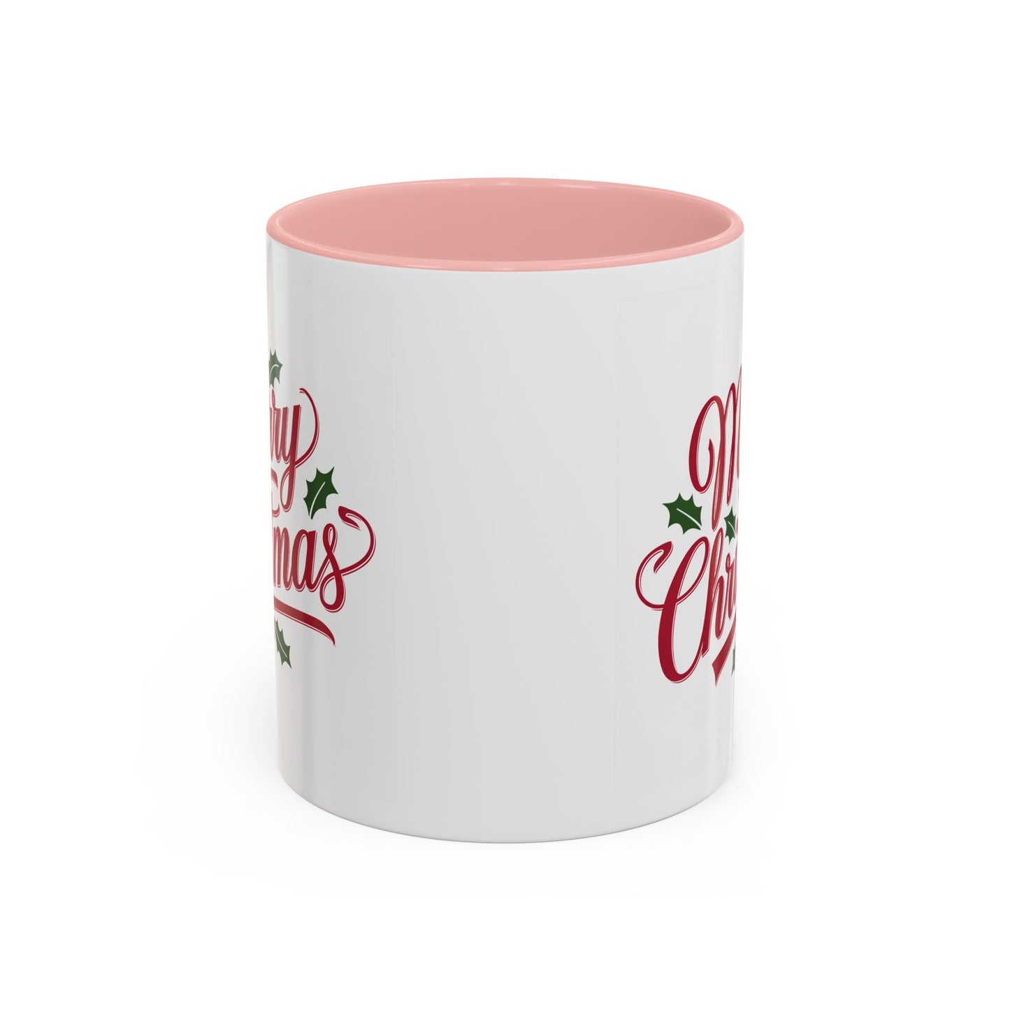 Christmas Mug - Merry Christmas Red Text Mistletoe