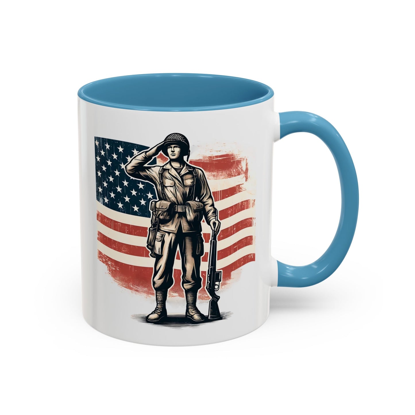 4th of July Mug - American Soldier Flag