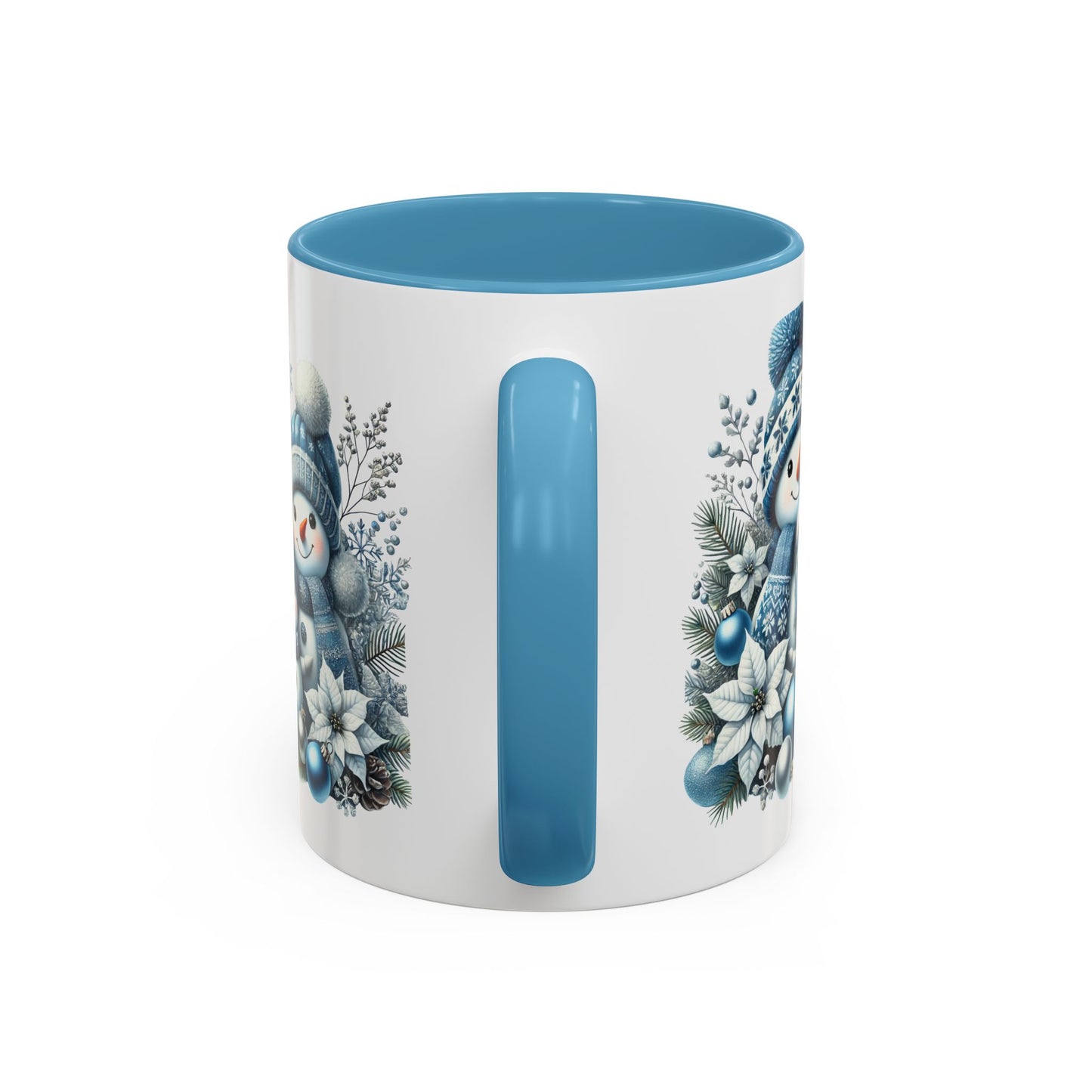 Christmas Mug - Blue Snowman Family