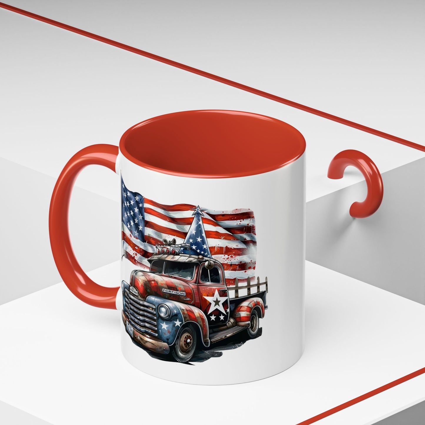 4th of July - Old Truck and Flag