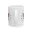 4th of July Mug - Patriotic Cross with Ribbon & Stars