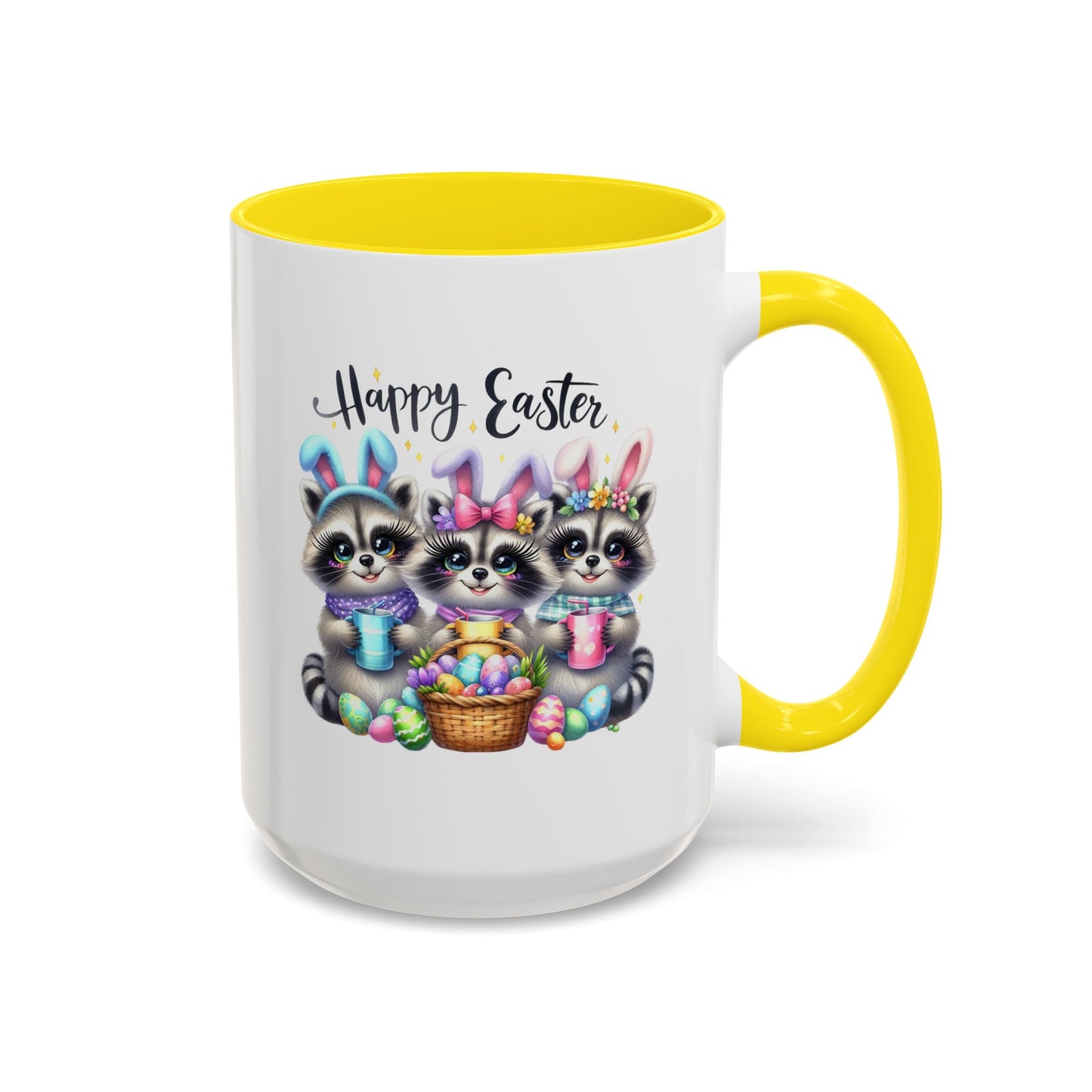 Easter Mug - Happy Easter Racoons