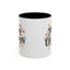 Christmas Mug - Merry Christmas Black Text Fall Leaves
