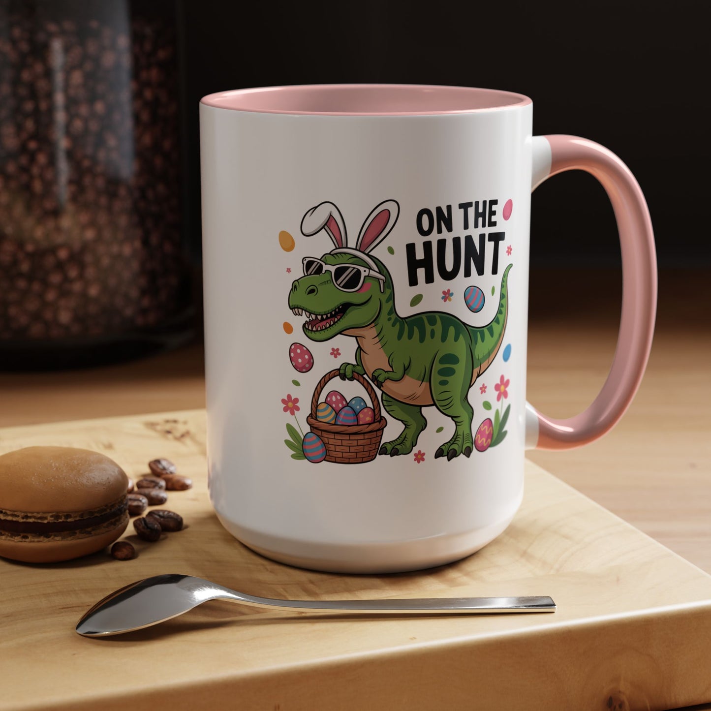Easter Mug - On The Hunt Dinosaur