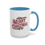 Christmas Mug - Merry Christmas Maroon & Green Text Decorations