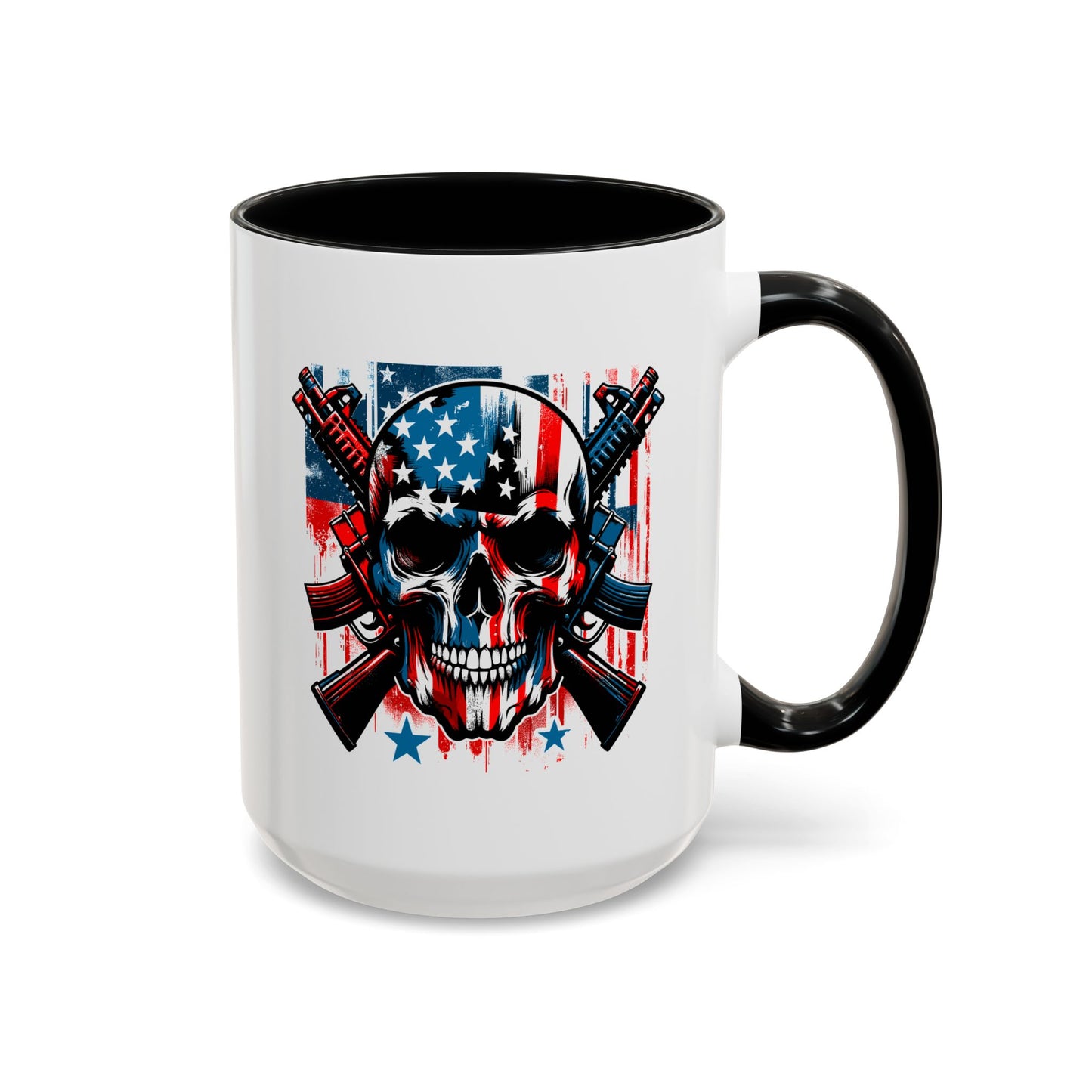 4th of July Mug - Skull With American Flag