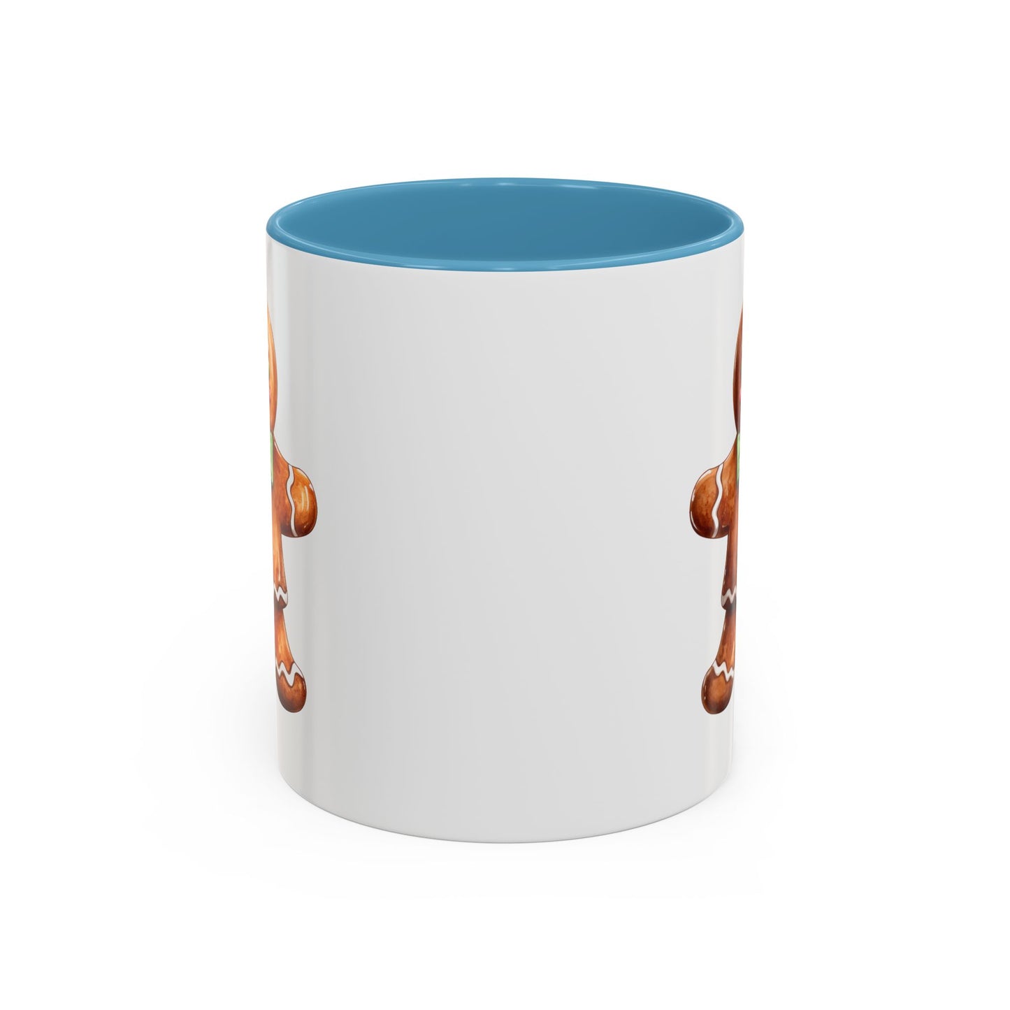 Christmas Mug - Gingerbread Man Green Bow