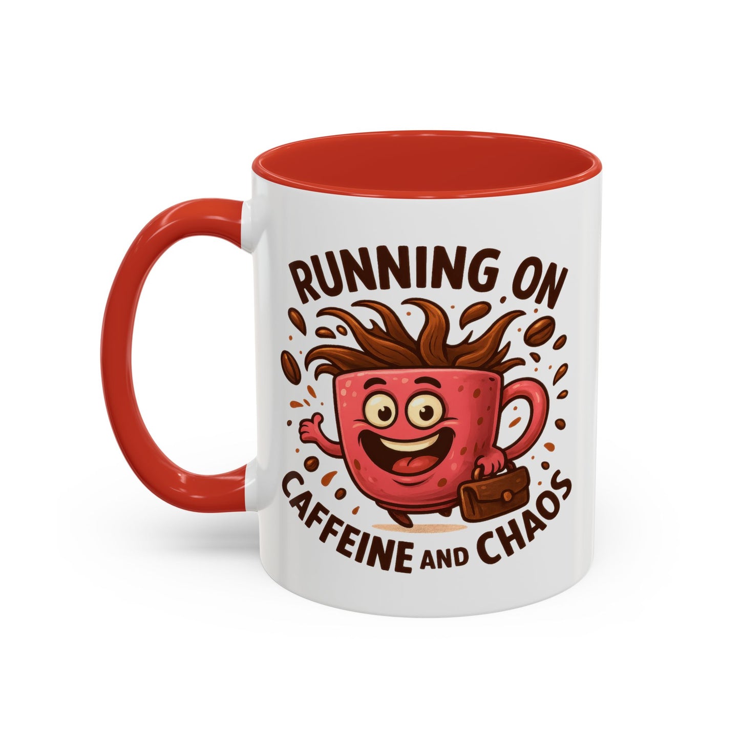 Humor Mug - Running On Caffeine and Chaos