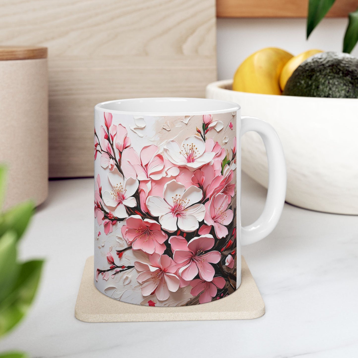 Artistic Mug - Cherry Blossom Oil Painting