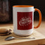Christmas Mug - Merry Christmas White Text Maroon Background