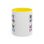 Christmas Mug - Happy Holidays and Merry Christmas Blue Yellow Purple Orange Red Text