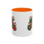 Christmas Mug - Merry Christmas Green Yellow & Red Text Hats