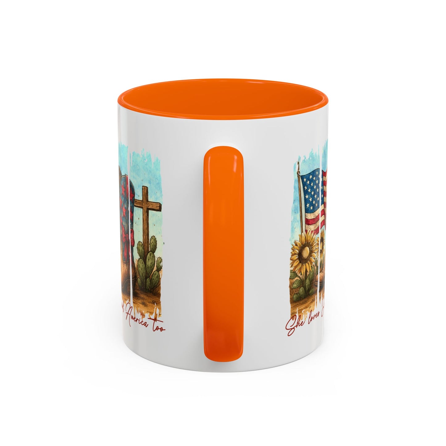 4th of July Mug - She Loves Jesus & America Too Boots