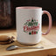 Christmas Mug - Merry Christmas Green & Red Text Tree Snowflakes Presents