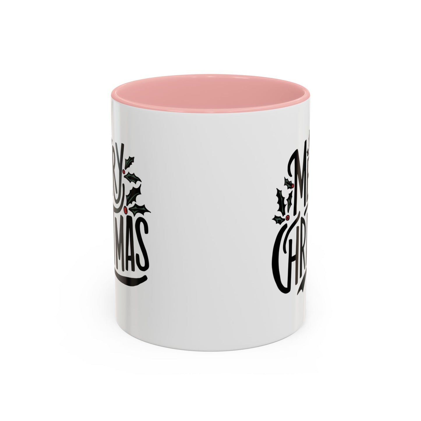 Christmas Mug - Merry Christmas Black Text Mistletoe