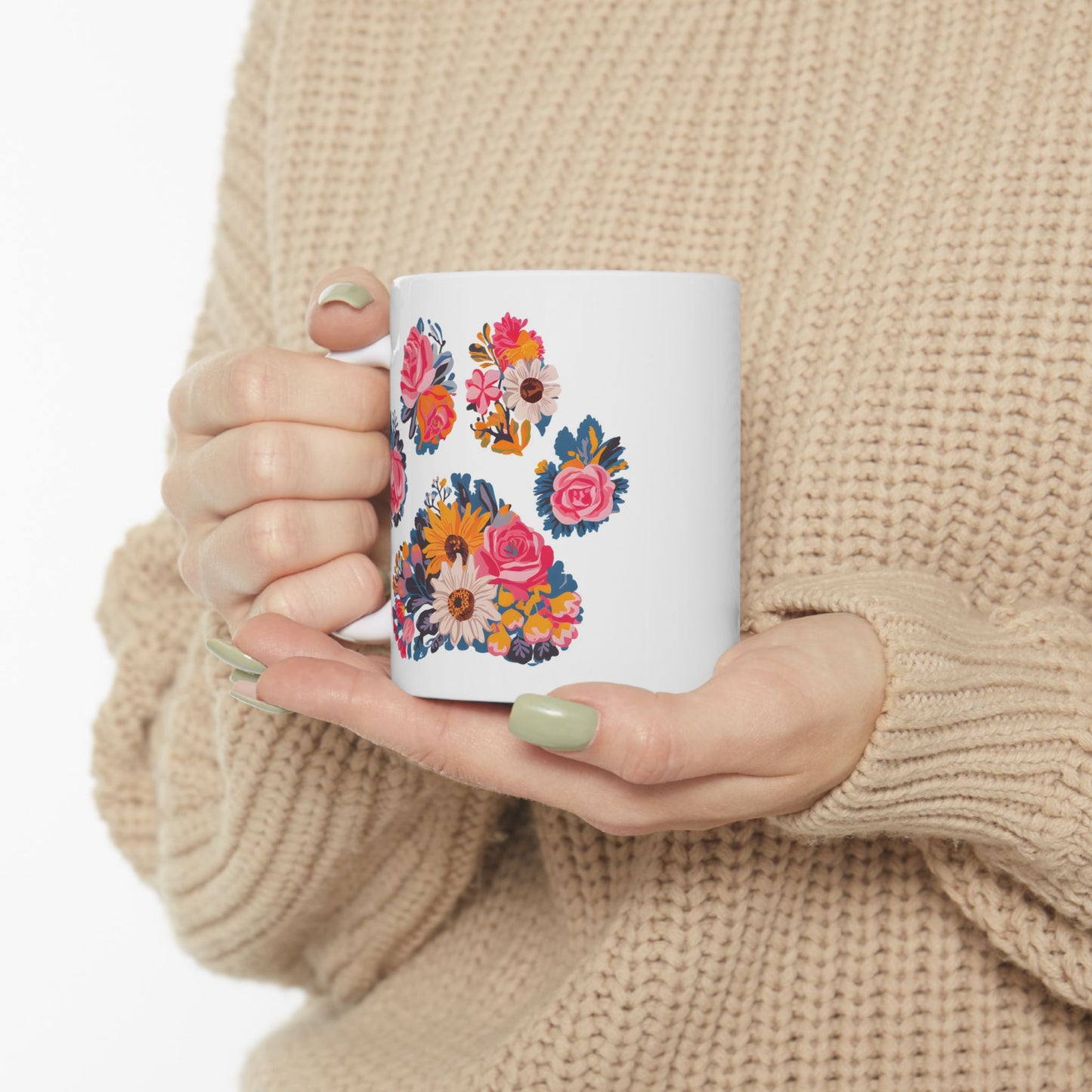 Animal Mug - Floral Dog Paw
