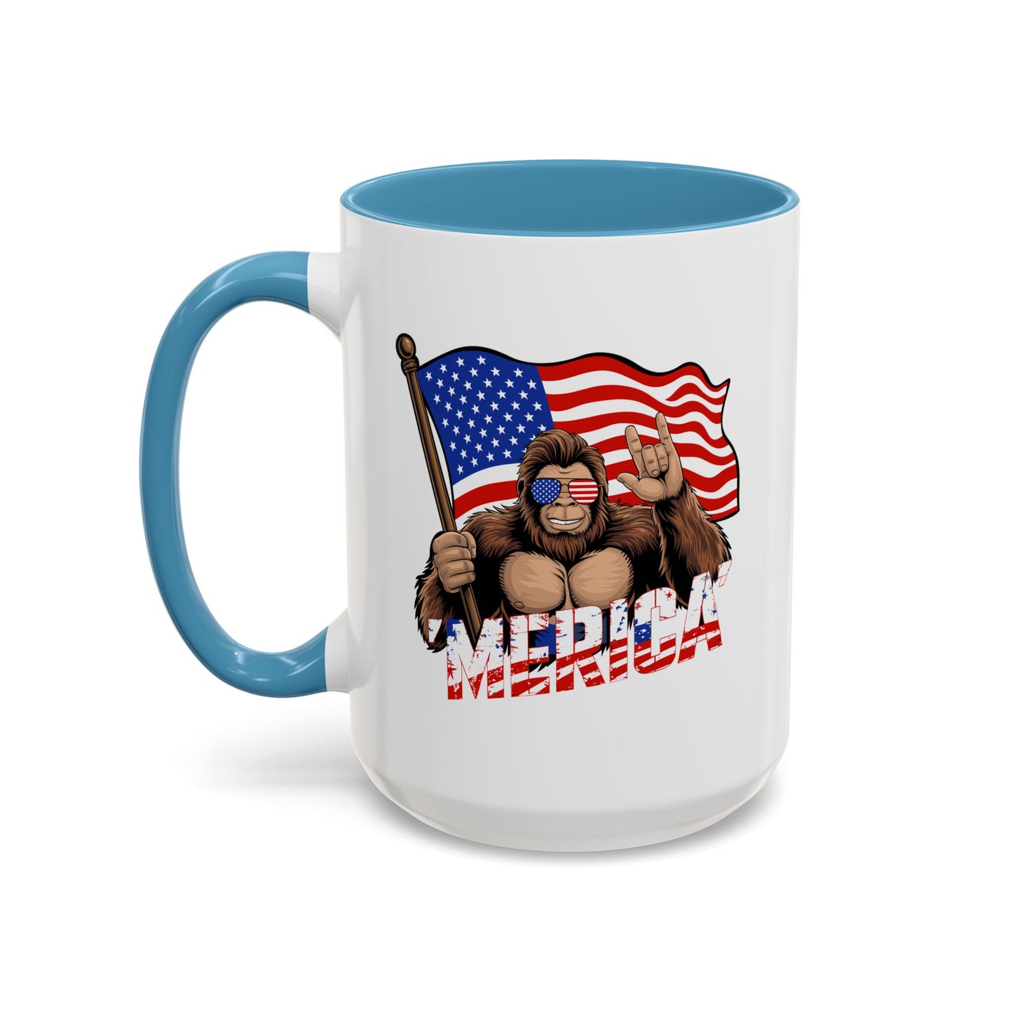 4th of July Mug - Bigfoot USA Flag