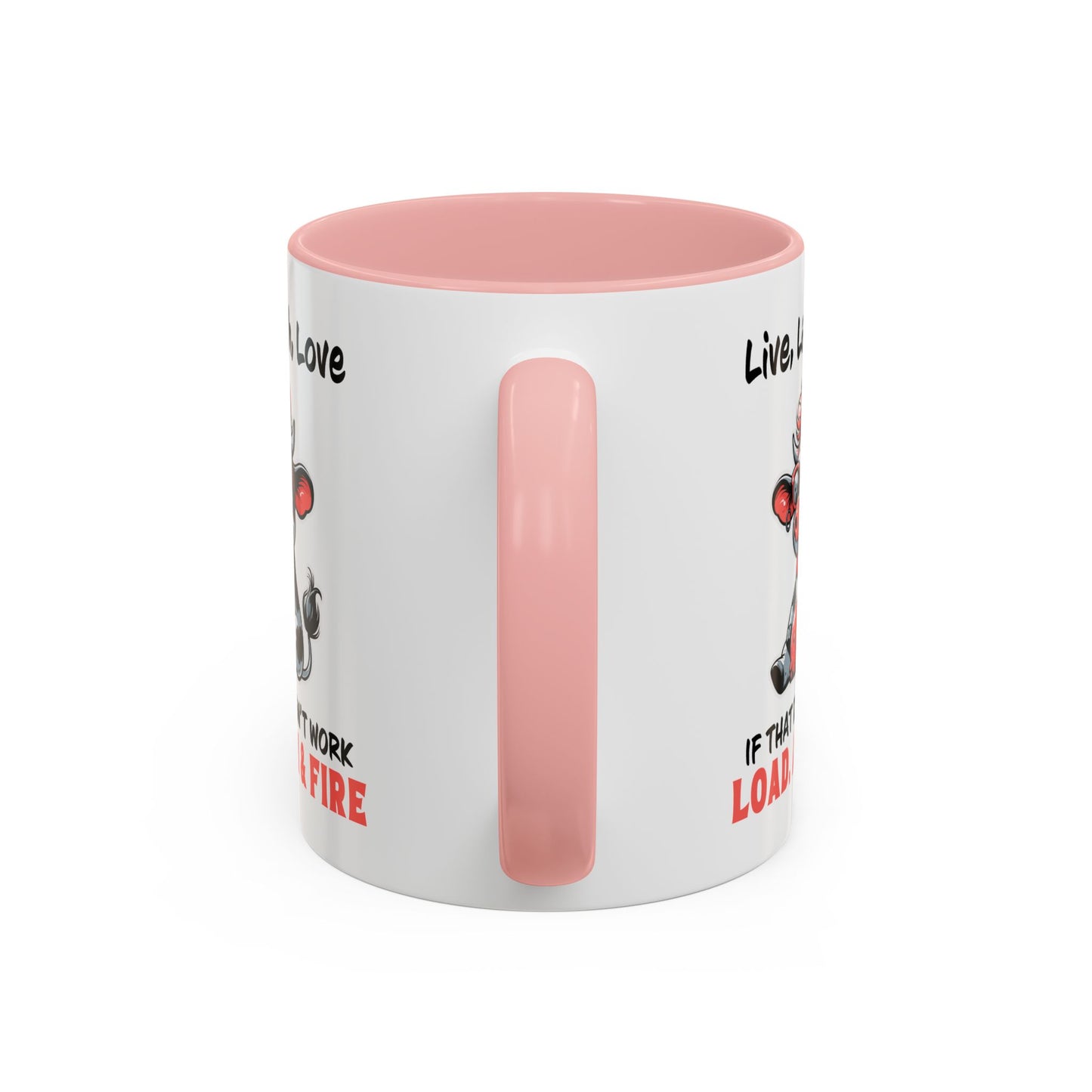 Humor Mug - Live Laugh Love Cow
