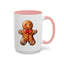 Christmas Mug - Gingerbread Man Red Bow
