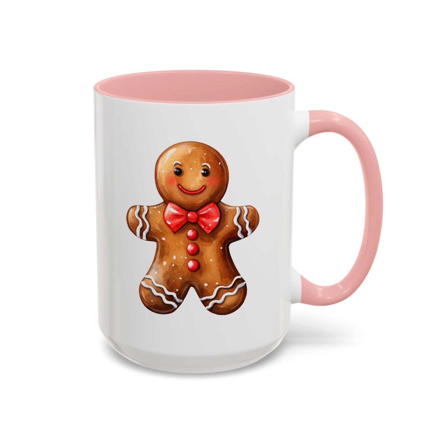 Christmas Mug - Gingerbread Man Red Bow