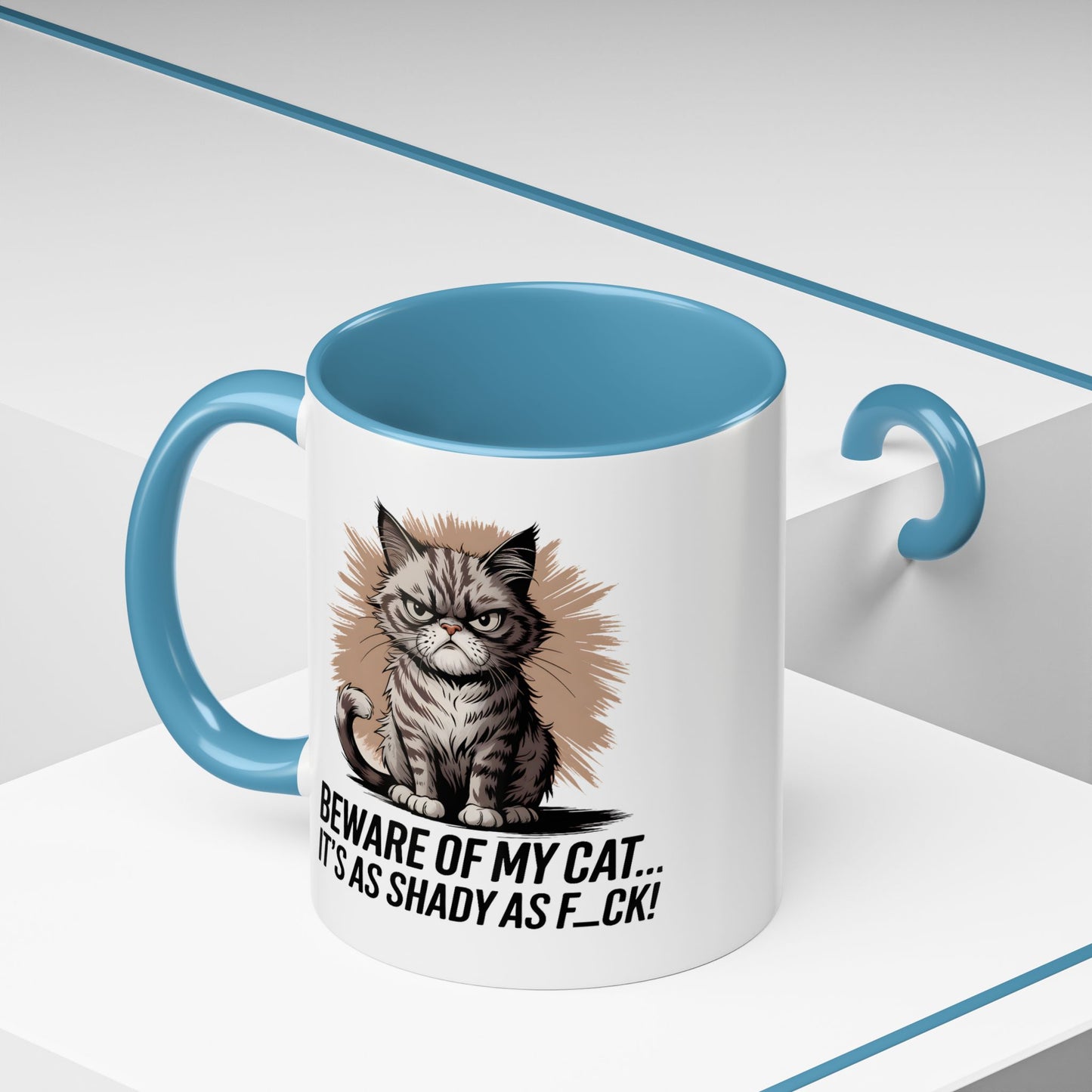 Humor Mug - Beware of My Cat