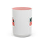 Christmas Mug - Merry Christmas Green & Red Text Santa Bag