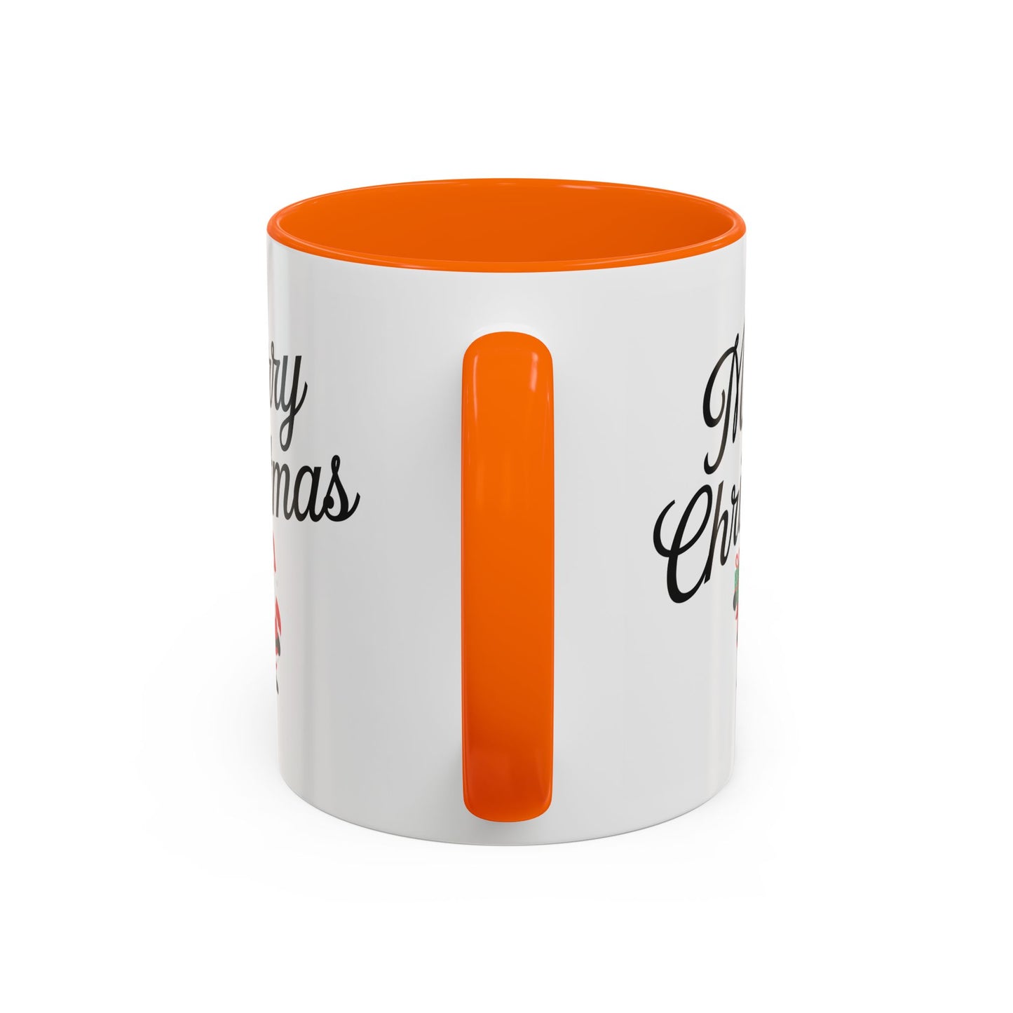 Christmas Mug - Merry Christmas Black Text Santa Present