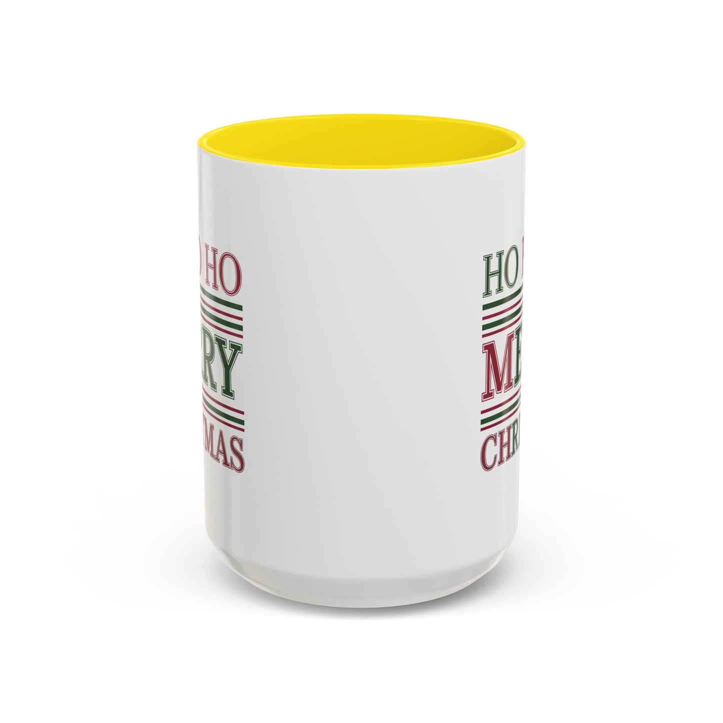 Christmas Mug - Ho Ho Ho Merry Christmas Red & Green Text 3
