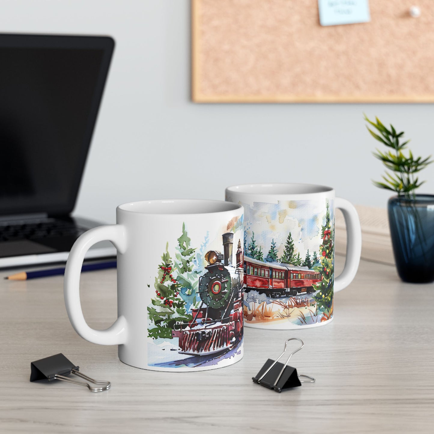 Christmas Mug - Christmas Train Wrap