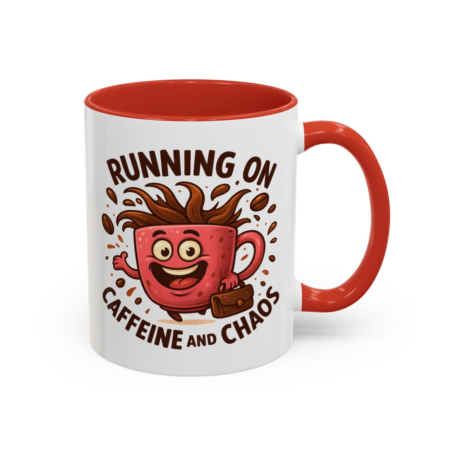 Humor Mug - Running On Caffeine and Chaos