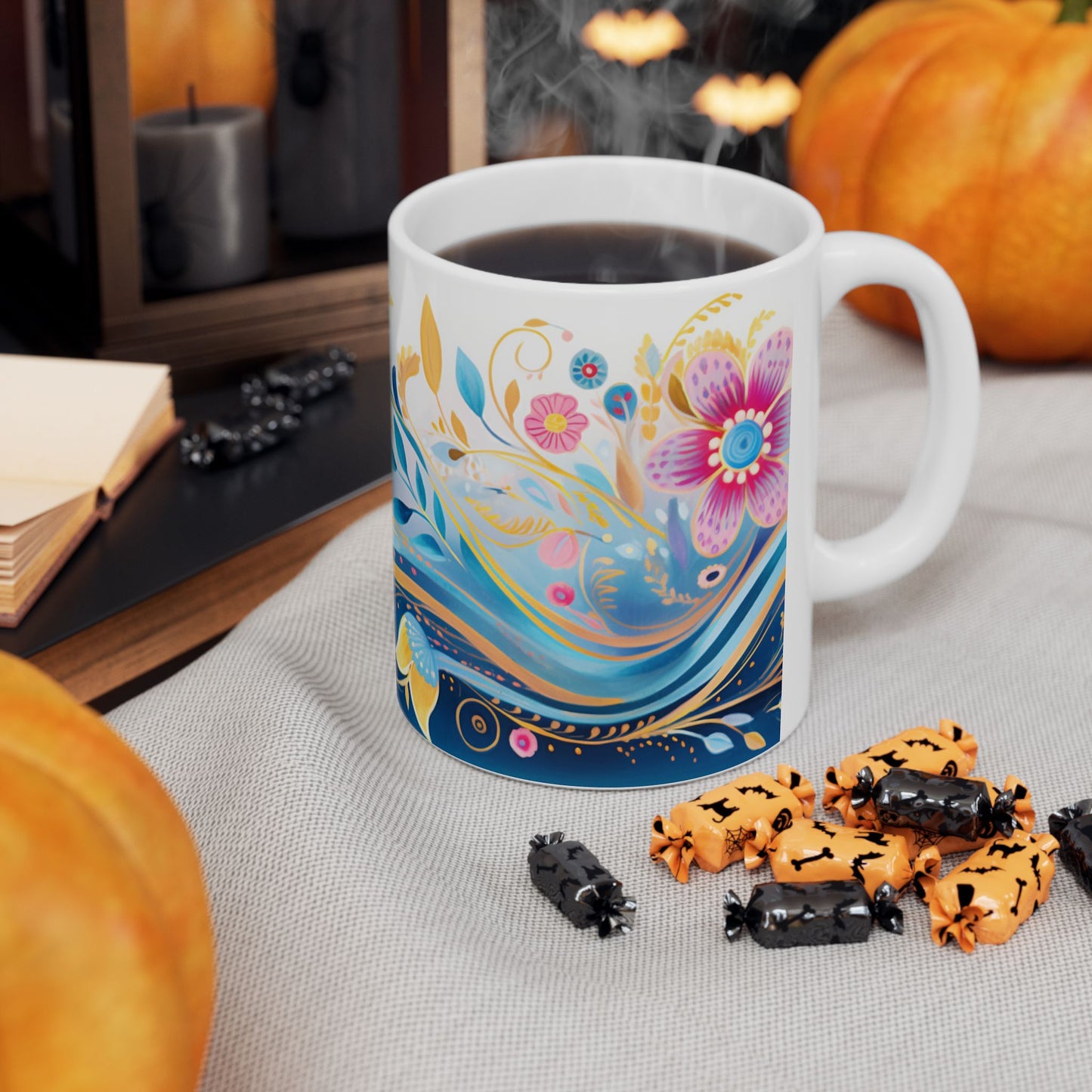 Artistic Mug - Flowing Flowers