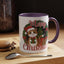 Christmas Mug - Merry Christmas Red Text Cat Presents Wreath