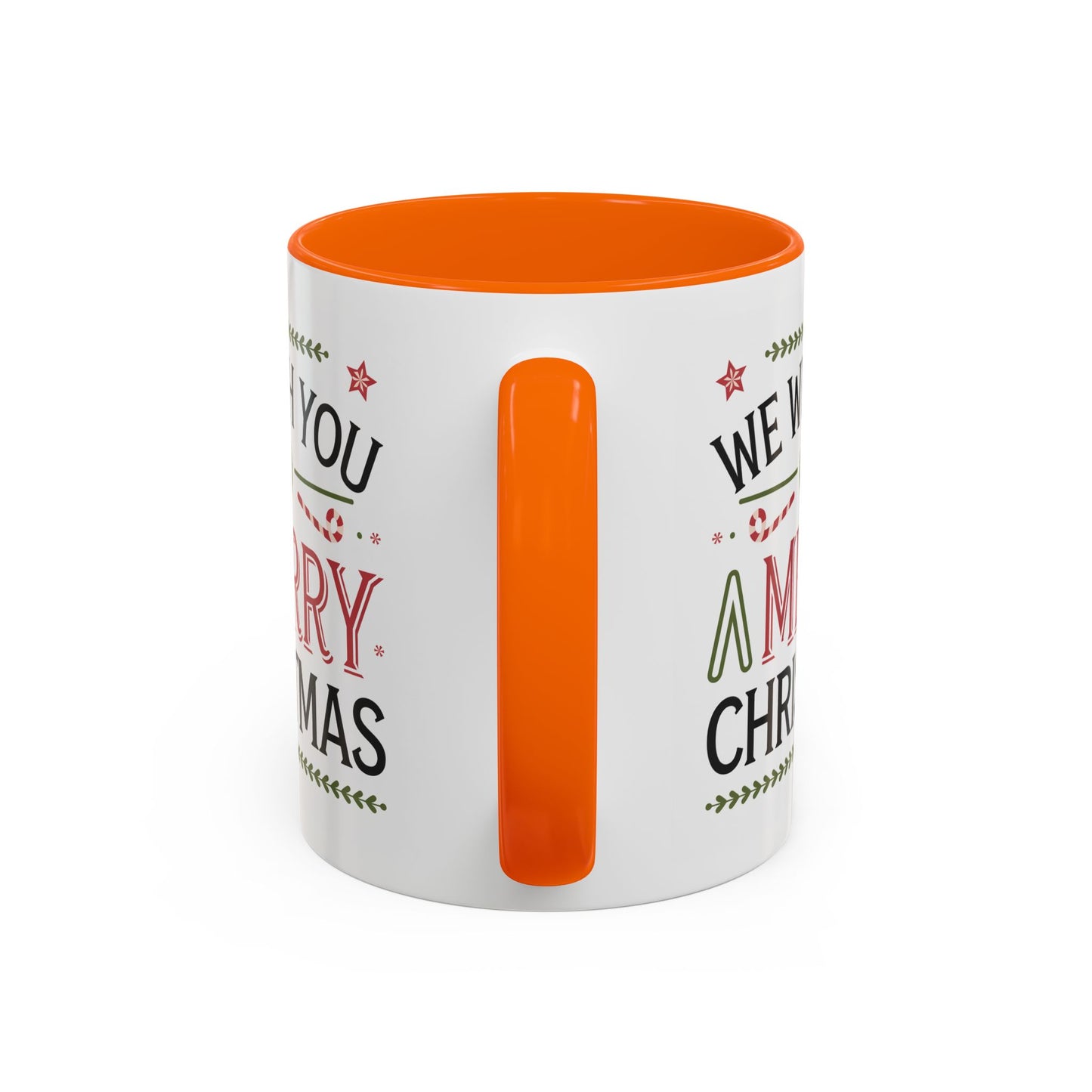 Christmas Mug - We Wish You a Merry Christmas Blue Green & Red Text