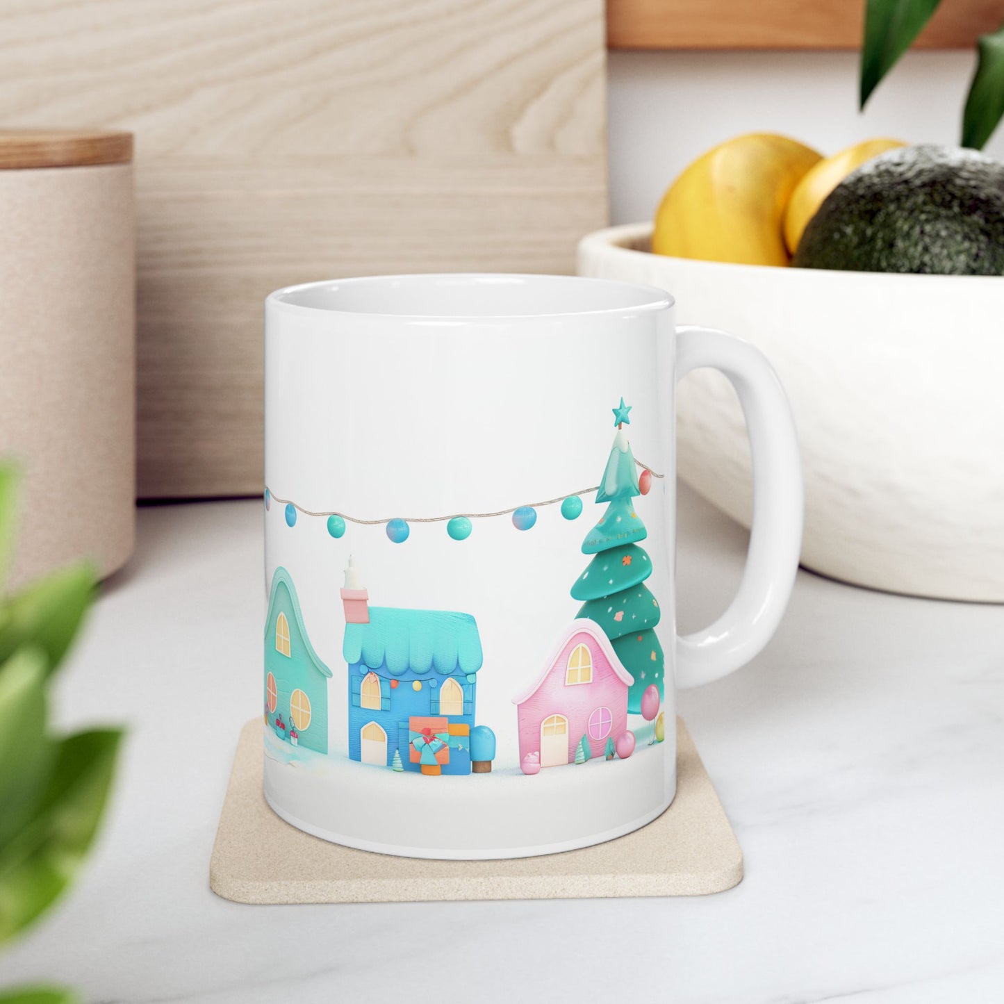 Christmas Mug - Candy Coated Houses Wrap