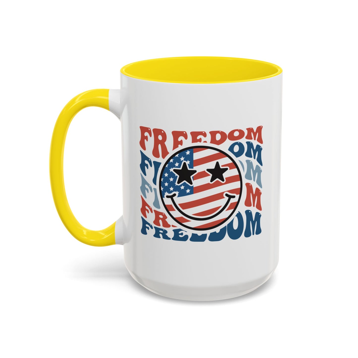 4th of July Mug - Freedom Smiley Face