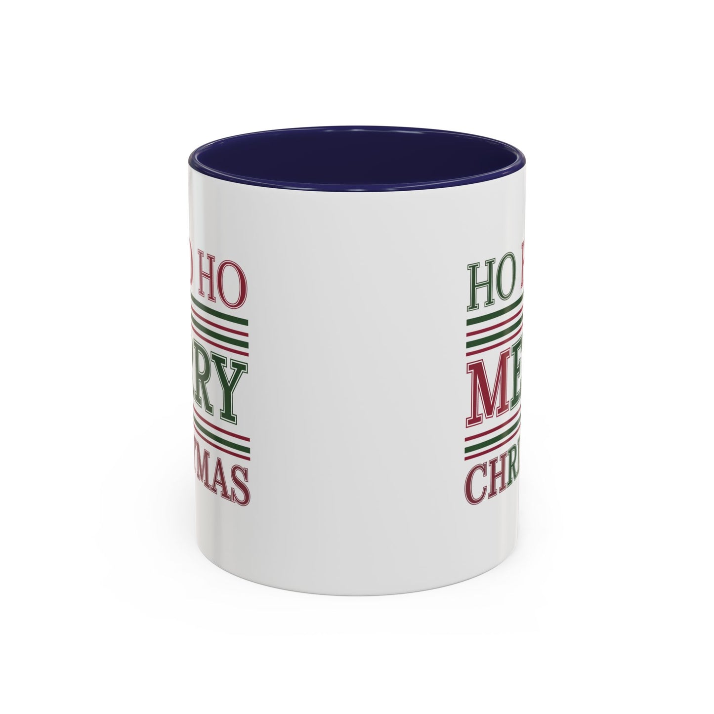 Christmas Mug - Ho Ho Ho Merry Christmas Red & Green Text 3